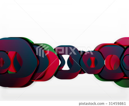 Geometric abstract background, cut chain shapes or 31459861
