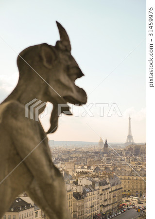 Gargoyle Paris France Notre Dame Cathedral Gargoyle Paris France Notre Dame Cathedral 31459976
