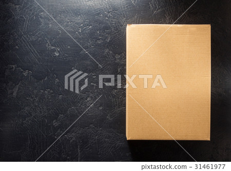 cardboard box on black background cardboard box on black background 31461977