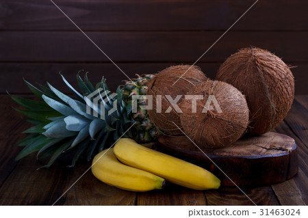 Pineapple,banana and coconut Pineapple,banana and coconut 31463024