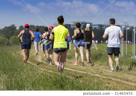 Outdoor cross-country running 31463455