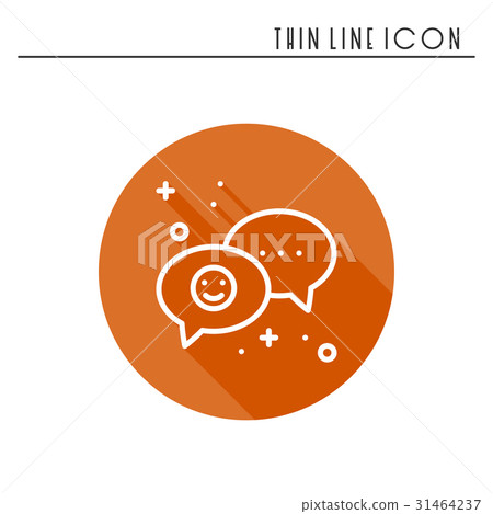 Speech bubble line icon. Conversation chat dialog Speech bubble line icon. Conversation chat dialog 31464237