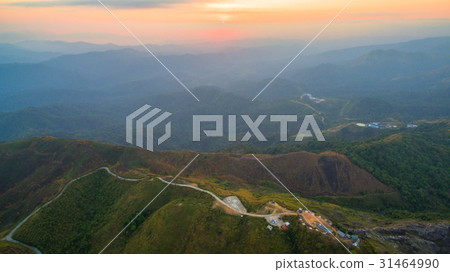 a small dirt road to hilltop near the border 31464990