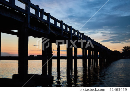 The wooden U-Bein bridge in Myanmar The wooden U-Bein bridge in Myanmar 31465459
