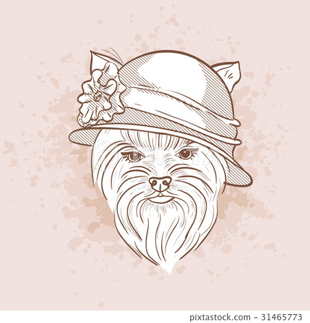 Vector sketch of elegant dog 31465773
