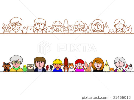 Set of family and pet borders 31466013