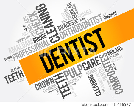 Dentist word cloud collage 31466527