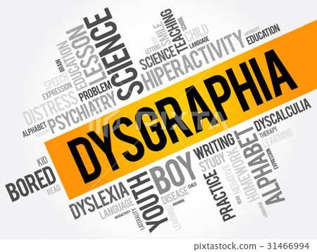 Dysgraphia word cloud collage 31466994