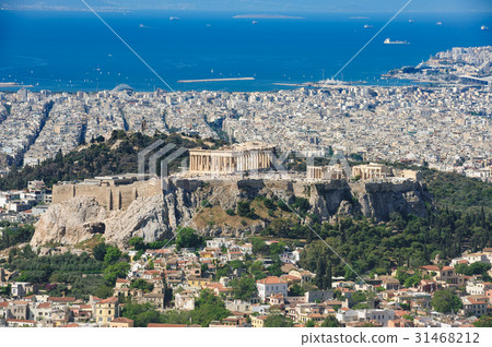 Modern Athens shot from Lycabettus hill 31468212