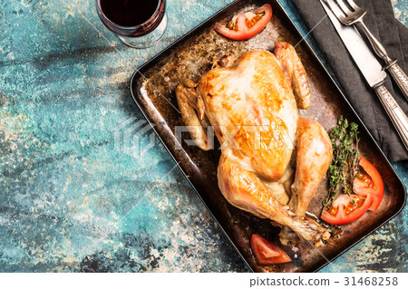 Roasted whole chicken Roasted whole chicken 31468258