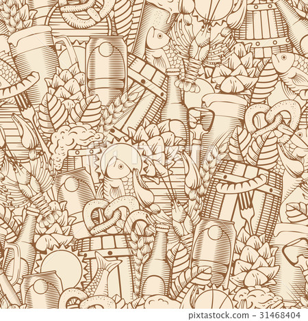 Beer seamless pattern 31468404