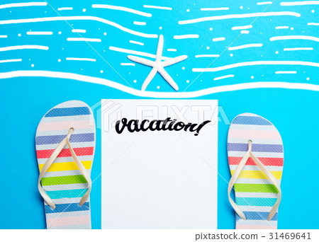sandals, sheet of paper, starfish sandals, sheet of paper, starfish 31469641