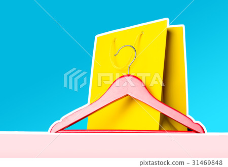 shopping bag and hanger shopping bag and hanger 31469848