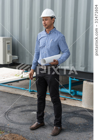 Civil engineer builder at construction site Civil engineer builder at construction site 31471604