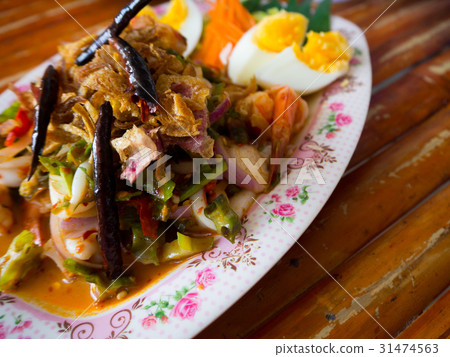 Wing Bean Shrimp Salad,Thai food Wing Bean Shrimp Salad,Thai food 31474563