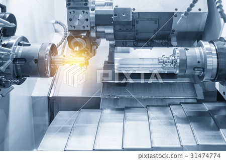 The CNC lathe machine or Turning machine The CNC lathe machine or Turning machine 31474774