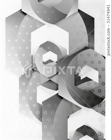 Vector 3d hexagon background - Stock Illustration [31474941] - PIXTA