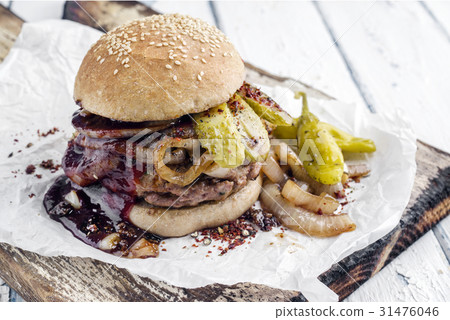 Barbecue Hamburger Barbecue Hamburger 31476046