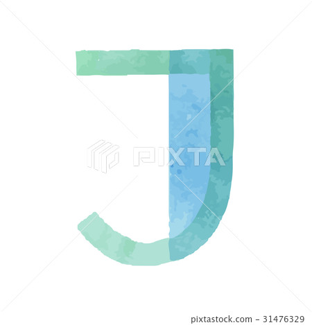 Colorful watercolor aquarelle font type 31476329