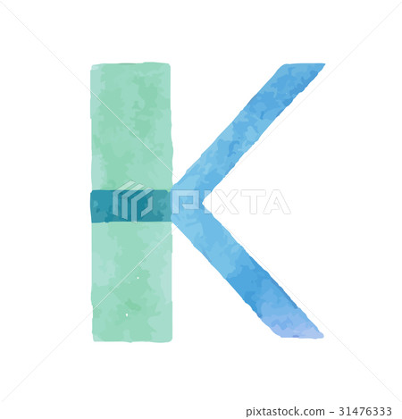 Colorful watercolor aquarelle font type 31476333