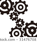 Six gears isolated on white background 31476708