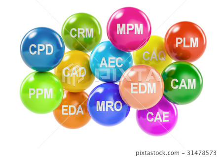 product lifecycle management concept, 3D rendering 31478573