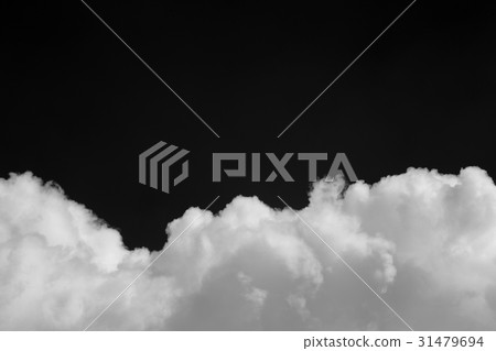 Isolated clouds over black. 31479694