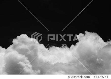 Isolated clouds over black. 31479741