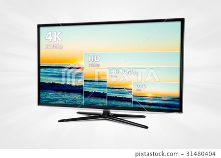 4K television display with comparison resolutions 31480404