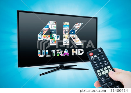 TV ultra HD. 4K television resolution technology TV ultra HD. 4K television resolution technology 31480414