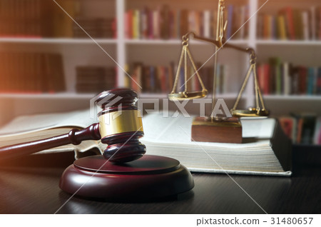 Judge gavel in court library Judge gavel in court library 31480657