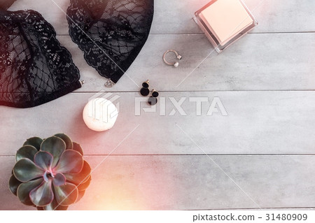 Beauty and fashion blogger workplace flat lay Beauty and fashion blogger workplace flat lay 31480909