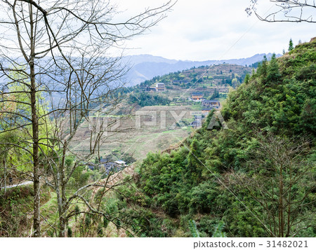 view of Dazhai country from green hills view of Dazhai country from green hills 31482021