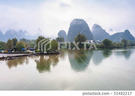 view of surface Yulong and Jinbao rivers 31482217