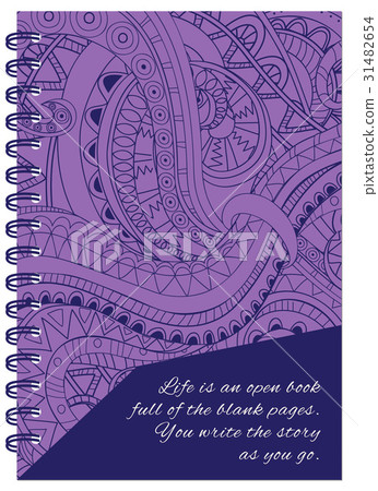 violet cover zen tangled design of the notebook 31482654