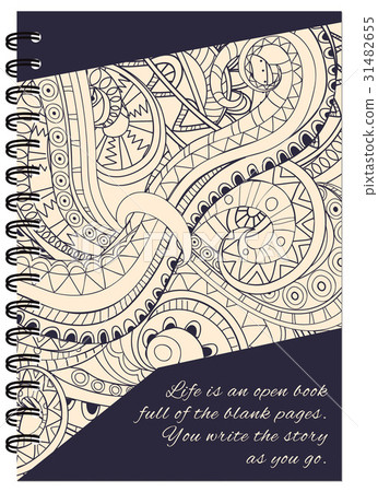 cover tangle zen design of the notebook 31482655