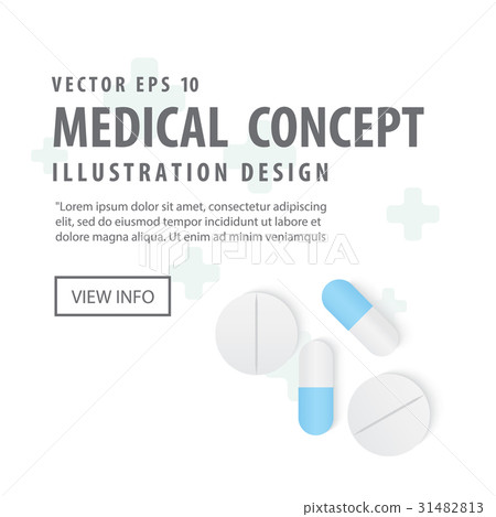Banner capsules medicine and pills top view Banner capsules medicine and pills top view 31482813