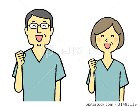 Middle-aged girls doctor gatts pose for surgical wear Middle-aged girls doctor gatts pose for surgical wear 31483119