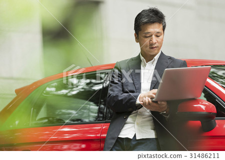 偶然中間商人紅色汽車 31486211