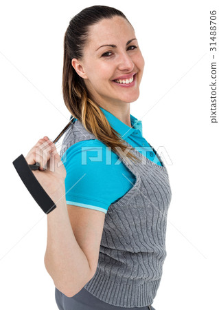 Golf player holding a golf club Golf player holding a golf club 31488706