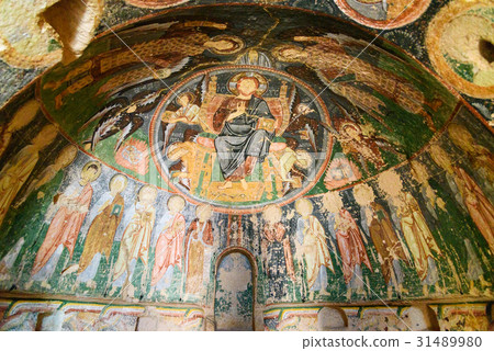 Fresco in Church of the Cross. Cappadocia. Turkey Fresco in Church of the Cross. Cappadocia. Turkey 31489980