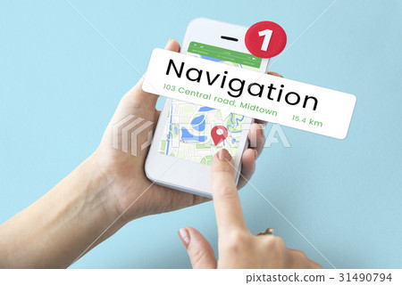 Map GPS Location Direction Position Graphic Map GPS Location Direction Position Graphic 31490794