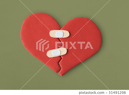 HeartBroken Bandage Cure Heal Paper Craft 31491206