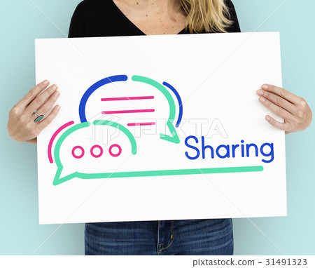 Sharing Speech Bubble Graphic Concept 31491323