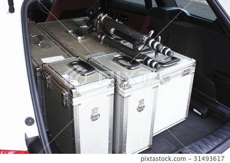 相機設備裝在車裡 相機設備裝在車裡 31493617