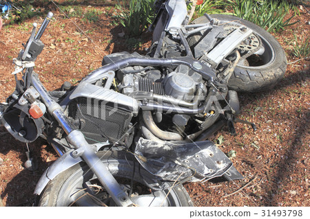 Illegal dumping of motorcycles 31493798