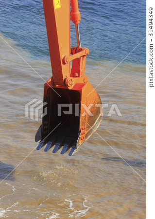 岸上施工的施工機械 31494349