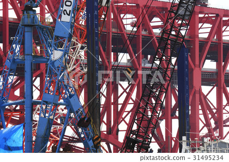 重型施工設備和港口橋樑 31495234