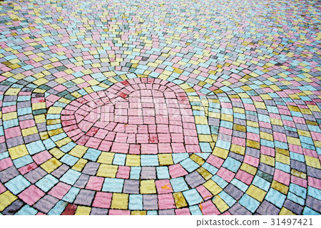 Heart lined with paving stones 31497421