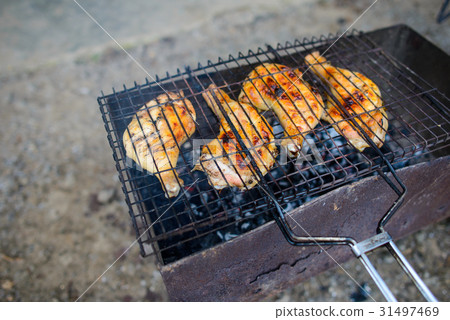 fried chicken thighs and wings on fire fried chicken thighs and wings on fire 31497469
